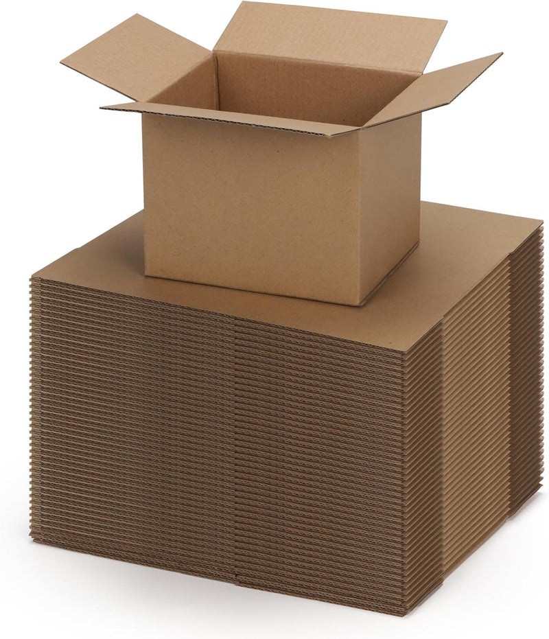 ZBEIVAN Shipping Boxes Mailers 4x4x3 inches Corrugated Cardboard Small Packing Kraft Moving Mailing Box, Pack of 40 - Image 1